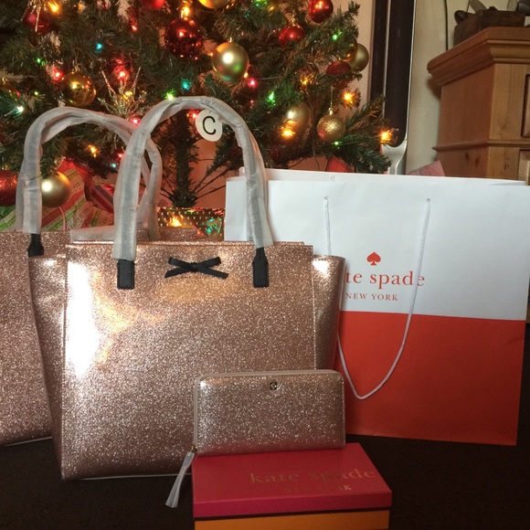 ✨Kate Spade RG Glitter Tote and Wallet Set✨ - Picture 4 of 8